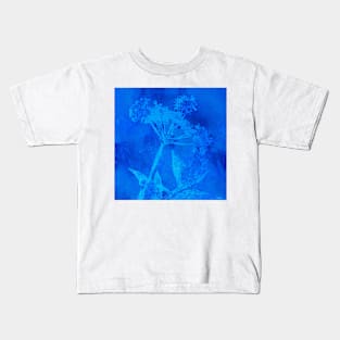 Neon Blue Cow Parsley Kids T-Shirt